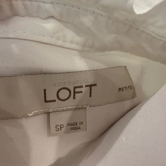 LOFT White Ruffled Blouse - Picture 5 of 5